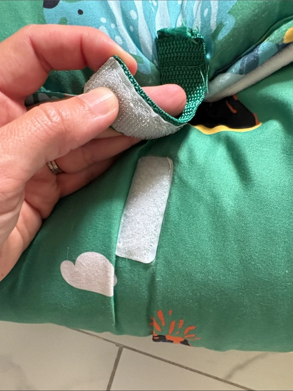 Green Dinosaur Toddler Nap Mat